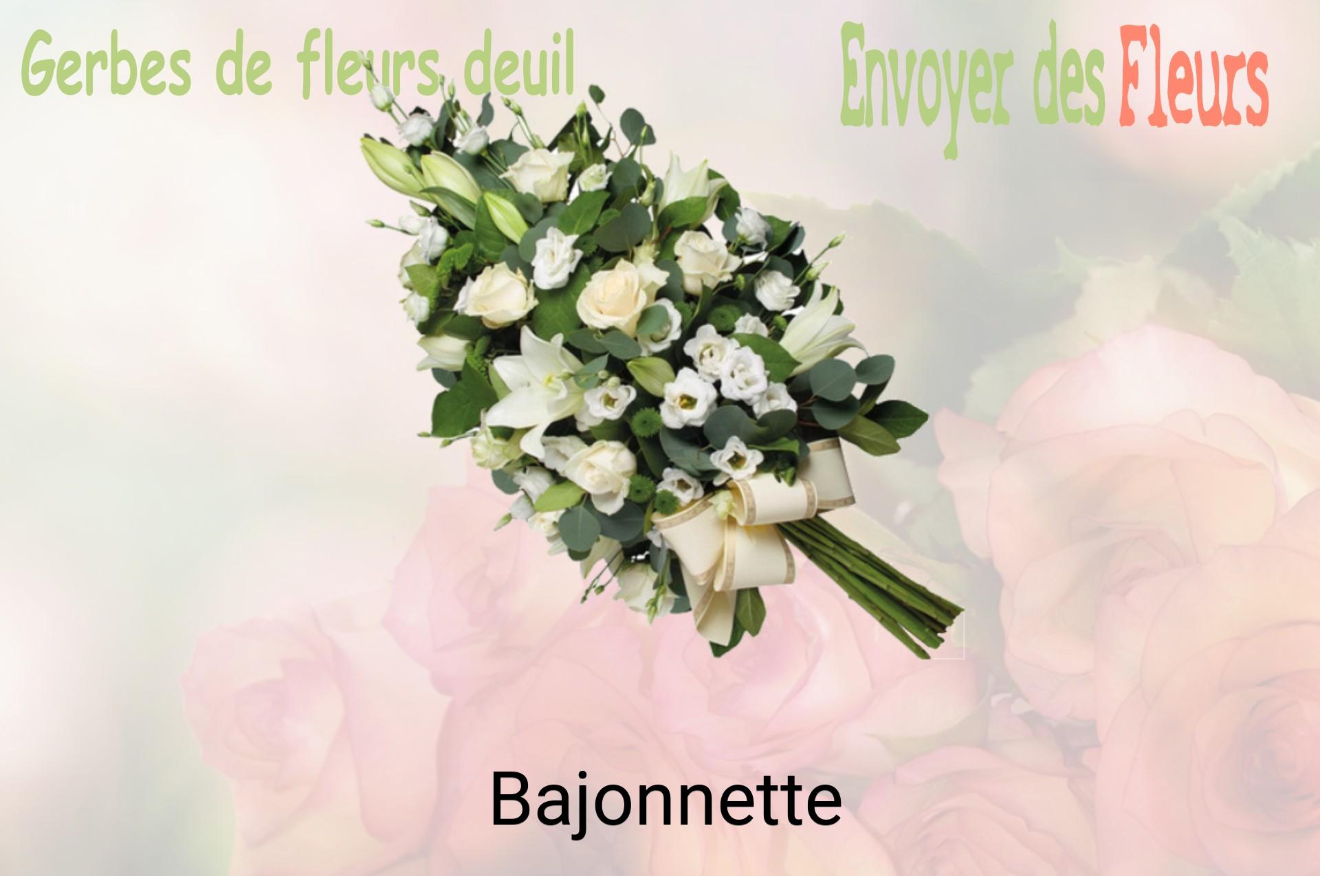Gerbe de fleurs de deuil livrée à Bajonnette